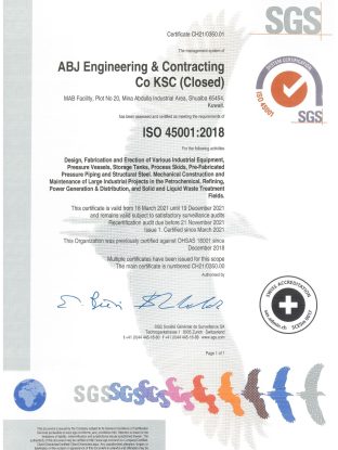 ISO 45001-2018 CERTIFICATE MAP